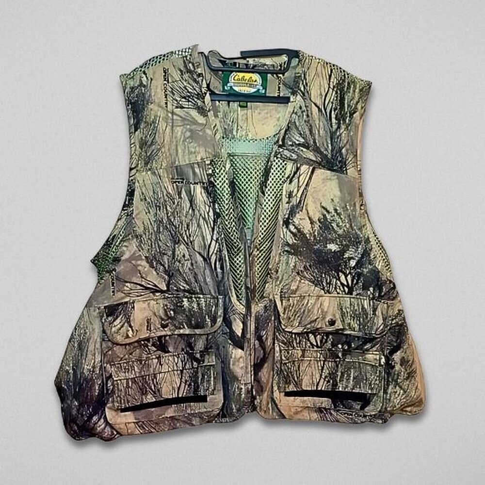 Cabela’s Hunting Vest Open Country Seclusion 3D Camouflage Print Green Men’s XL - Picture 4 of 12